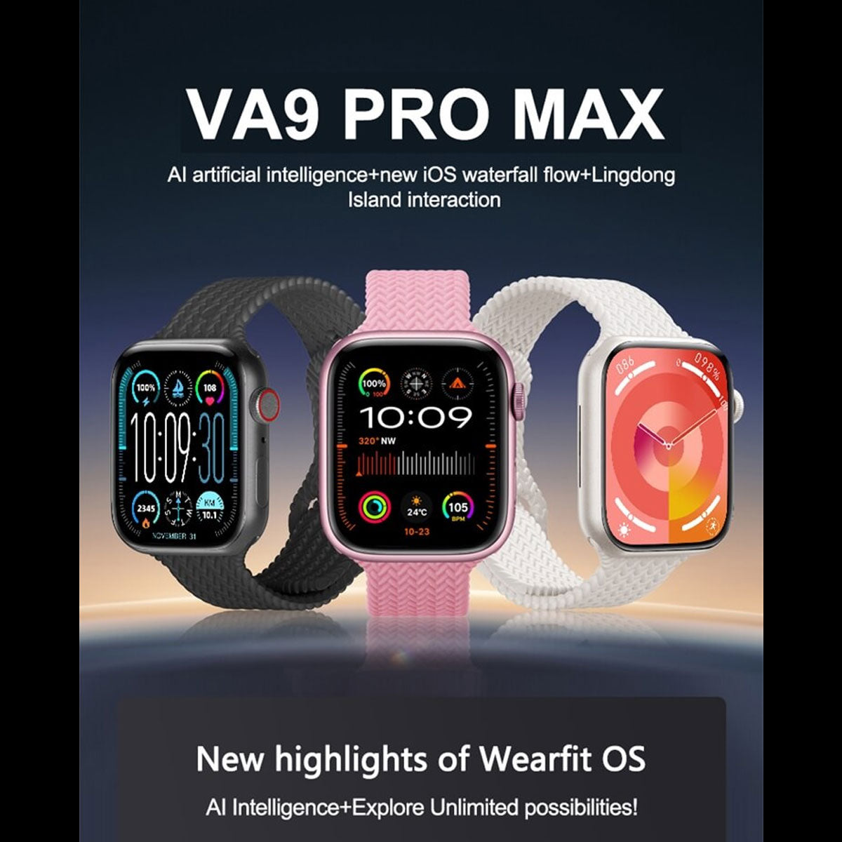 Smartwatch Reloj Inteligente Va9 Pro Max Fralugio Isla Dinámica Nfc