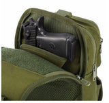 Pechera mochila con funda para pistola de desenfunde rápido en caqui — imagen 5 de 5