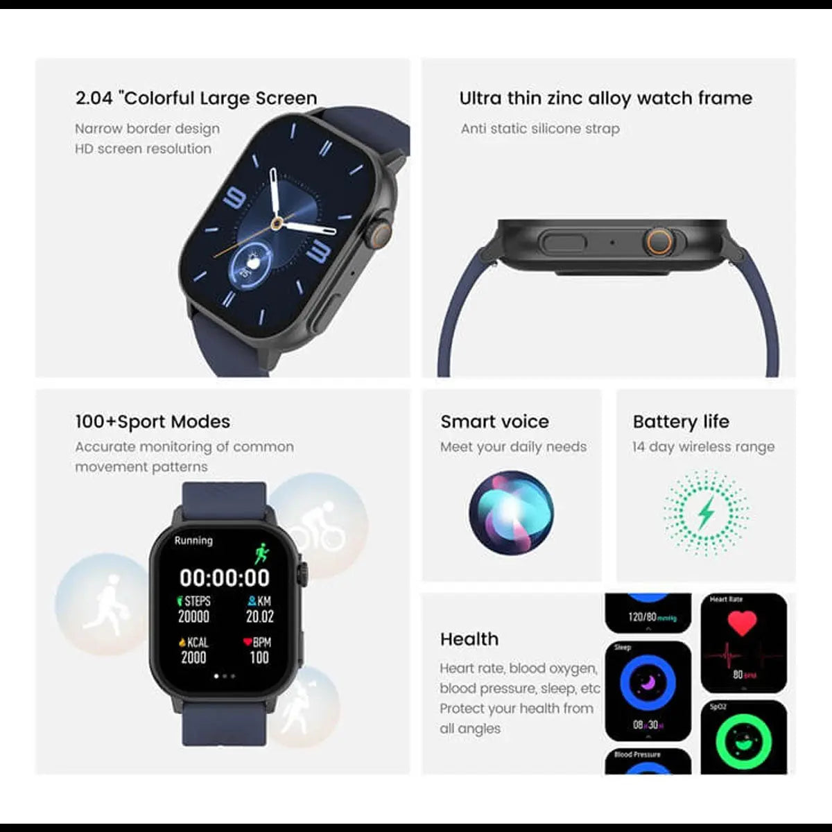 Reloj Inteligente Smartwatch Fralugio Zl94 Amoled Bluetooth Fralugio