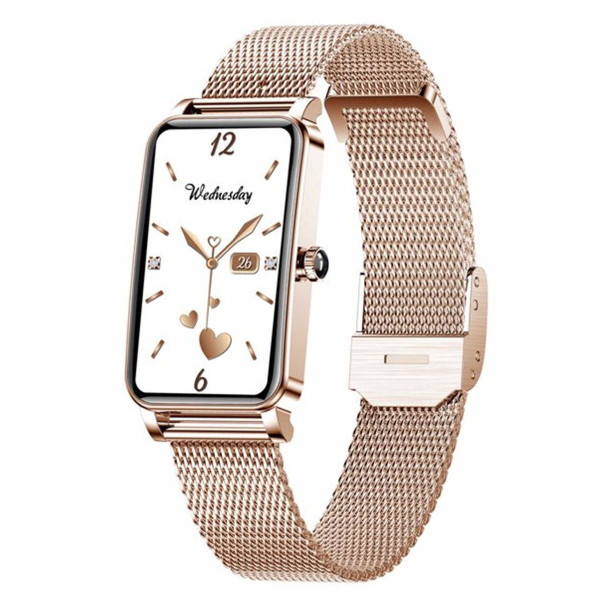 Reloj Inteligente Smart watch Fralugio Zx19 Dorado Notificaciones de Redes Sociales