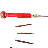Desarmador Desatornillador de precisión magnetizado con 5 puntas intercambiables T6 .8 T5 1.5